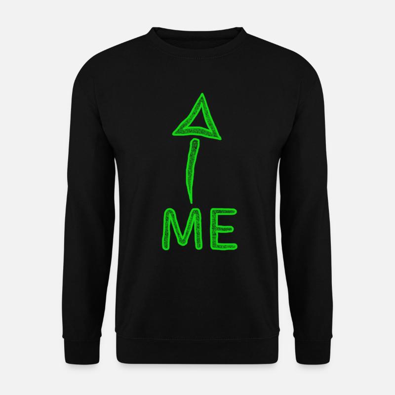 Moi avec flèche - Sweat-shirt Unisexe - noir