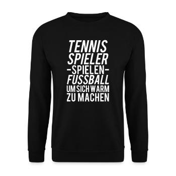Tennis - Unisex Pullover - Schwarz - Vorne - Alina (178cm) & Michal (187cm)