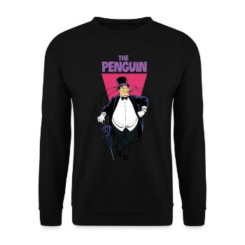 DC Comics Batman Villain The Penguin Vintage - Unisex Sweatshirt - black - Front - Alina (178cm) & Michal (187cm)