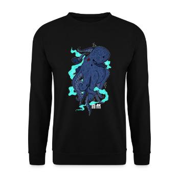 Octopus octopus octopus lamprey - Unisex Sweatshirt - black - Front - Alina (178cm) & Michal (187cm)