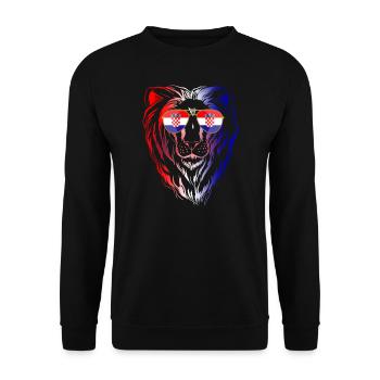 Kroatien - Unisex Pullover - Schwarz - Vorne - Alina (178cm) & Michal (187cm)