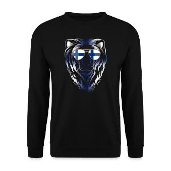 Finnland - Unisex Pullover - Schwarz - Vorne - Alina (178cm) & Michal (187cm)
