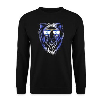 Israel - Unisex Sweatshirt - black - Front - Alina (178cm) & Michal (187cm)