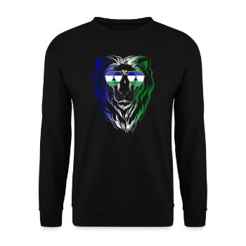 Lesotho - Unisex Pullover - Schwarz - Vorne - Alina (178cm) & Michal (187cm)