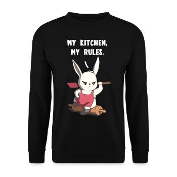 Ma cuisine Mes règles - Sweat-shirt Unisexe - noir - Devant - Alina (178cm) & Michal (187cm)