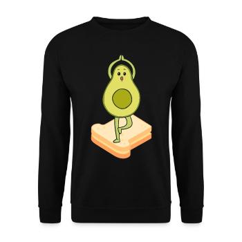Avocado Toast - Unisex Pullover - Schwarz - Vorne - Alina (178cm) & Michal (187cm)