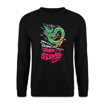 Hot Wheels Schlange Born To Skate - Unisex Pullover - Schwarz - Vorne - Alina (178cm) & Michal (187cm)