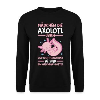 Axolotl - Unisex Pullover - Schwarz - Vorne - Alina (178cm) & Michal (187cm)