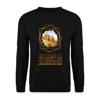 Birmingham Angleterre Royaume-Uni City Skyline Gold Accueil - Sweat-shirt Unisexe - noir - Devant - Alina (178cm) & Michal (187cm)