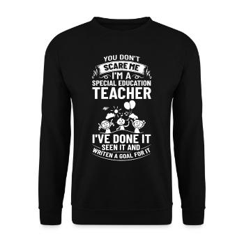 Special education Special education Promoting special needs - Unisex Sweatshirt - black - Front - Alina (178cm) & Michal (187cm)