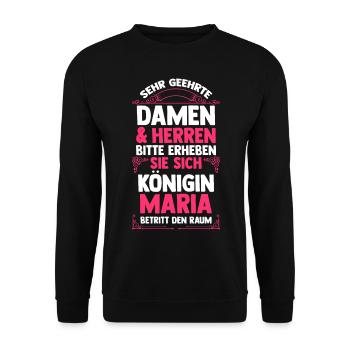 Maria - Unisex Pullover - Schwarz - Vorne - Alina (178cm) & Michal (187cm)
