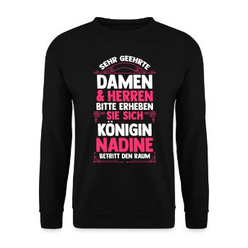 Nadine - Unisex Pullover - Schwarz - Vorne - Alina (178cm) & Michal (187cm)
