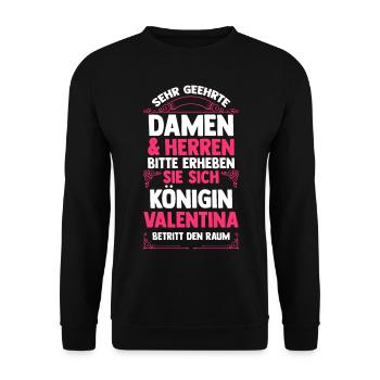 Valentina - Unisex Pullover - Schwarz - Vorne - Alina (178cm) & Michal (187cm)