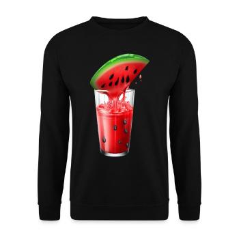 Juicy watermelon in a jar - Unisex Sweatshirt - black - Front - Alina (178cm) & Michal (187cm)