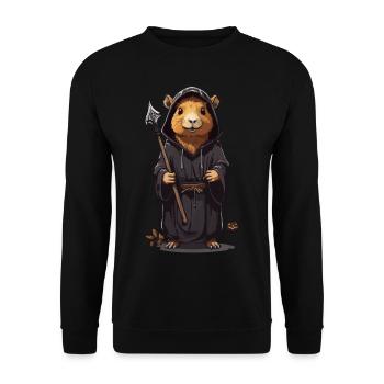 Halloween Capybara Druid Magician Capybara - Unisex Sweatshirt - black - Front - Alina (178cm) & Michal (187cm)