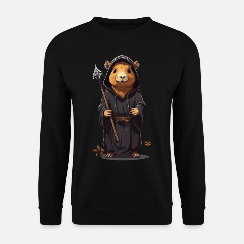 Halloween Capybara Druid Magician Capybara - Unisex Sweatshirt - black