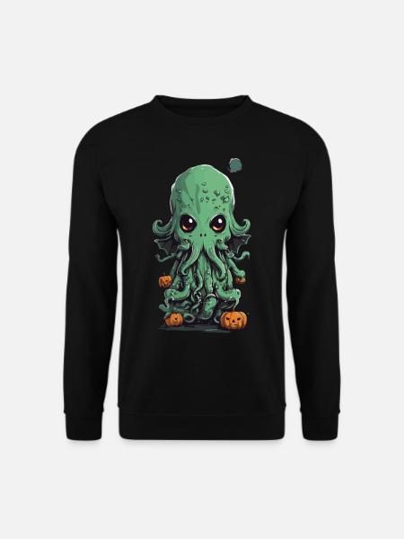 Słodki Kawaii Cthulhu Halloween Design - Bluza unisex - czarny