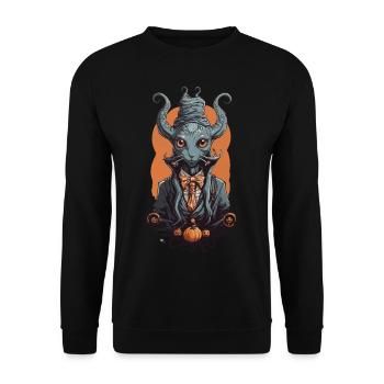 Halloween Magician Monster Creature of Magic - Unisex Sweatshirt - black - Front - Alina (178cm) & Michal (187cm)