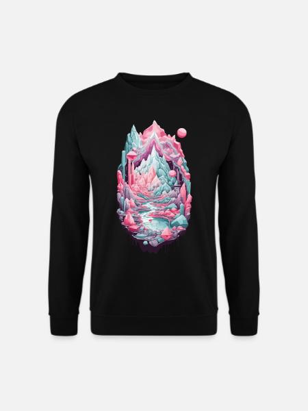 Geologen Mineralien Geode Drusen Edelstein Kunst - Unisex Pullover - Schwarz