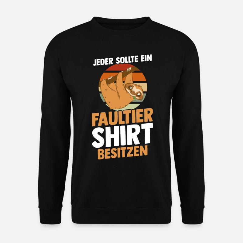 Faultier - Unisex Pullover - Schwarz