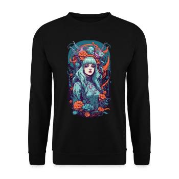 Fille gothique Pastel E-Girl Fantasy Design - Sweat-shirt Unisexe - noir - Devant - Alina (178cm) & Michal (187cm)