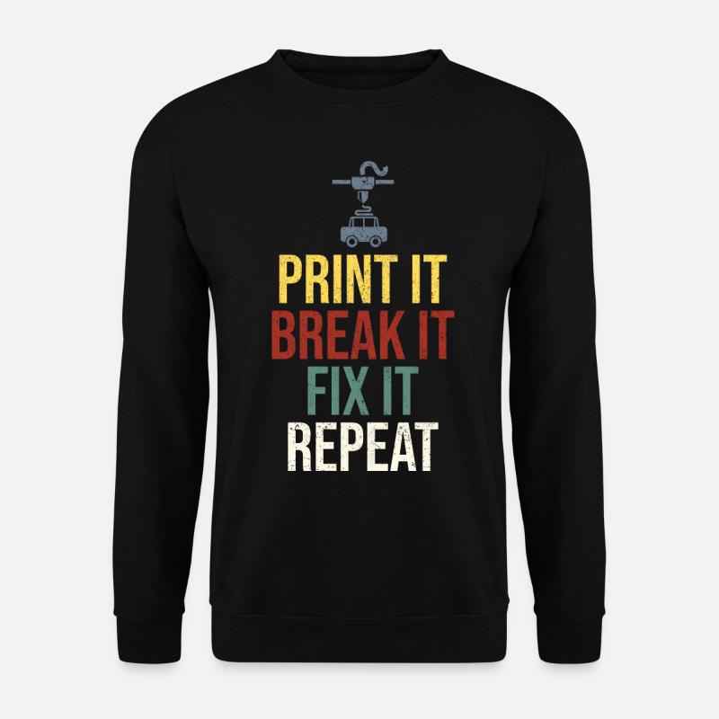 3D Printer 3D Printing - Unisex Sweatshirt - black