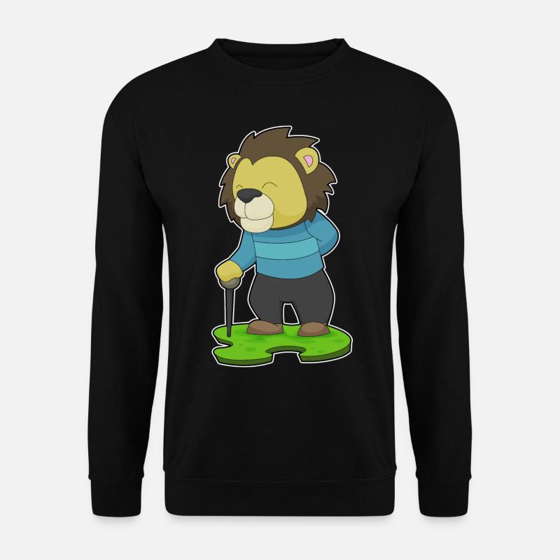 Leo Pensioner Walking Stick - Unisex Sweatshirt - black