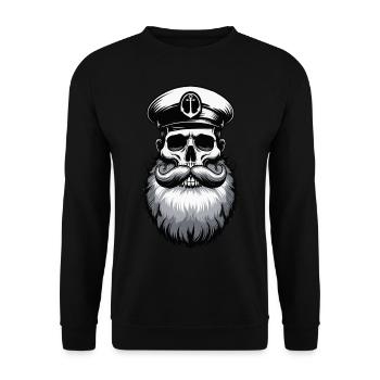 Capitaine Hambourg St Pauli Crâne de la ville hanséatique - Sweat-shirt Unisexe - noir - Devant - Alina (178cm) & Michal (187cm)