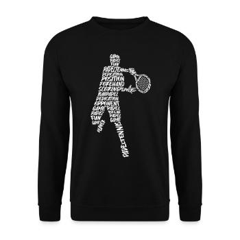 Padel Tennis Padel Typographie Padel - Sweat-shirt Unisexe - noir - Devant - Alina (178cm) & Michal (187cm)