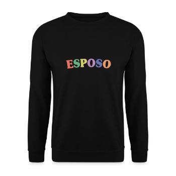 Esposo Husband To Be Groom Married Men Wedding - Unisex Sweatshirt - black - Front - Alina (178cm) & Michal (187cm)
