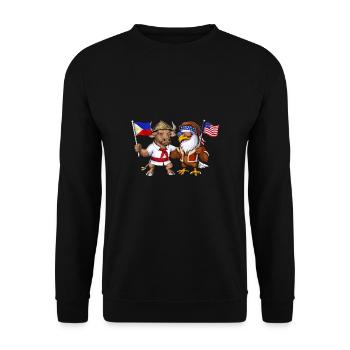Filipino American Heritage - Unisex Sweatshirt - black - Front - Alina (178cm) & Michal (187cm)