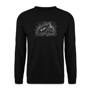 Motorrad S/W - Unisex Pullover - Schwarz - Vorne - Alina (178cm) & Michal (187cm)