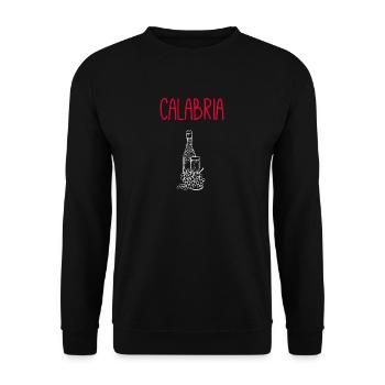 Weinkenner aus Kalabrien – Exklusives Souvenir - Unisex Pullover - Schwarz - Vorne - Alina (178cm) & Michal (187cm)