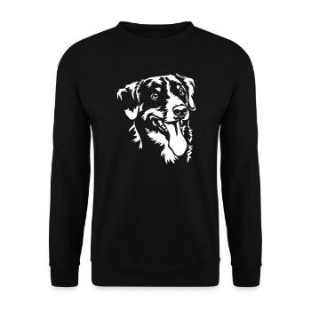 Appenzeller Sennenhund Head "Black Edition" - Sweat-shirt Unisexe - noir - Devant - Alina (178cm) & Michal (187cm)