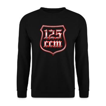 125cc coat of arms hard guys and cool bikers - Unisex Sweatshirt - black - Front - Alina (178cm) & Michal (187cm)