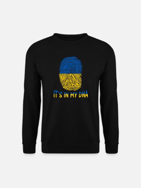 Flagge der Ukraine ist es in meiner DNA-Geschenk-Idee - Unisex Pullover - Schwarz
