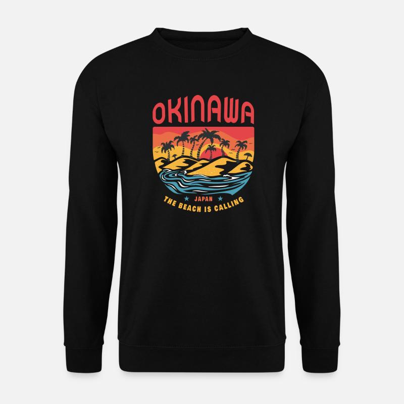 Okinawa Japan Beach Design - Unisex Pullover - Schwarz