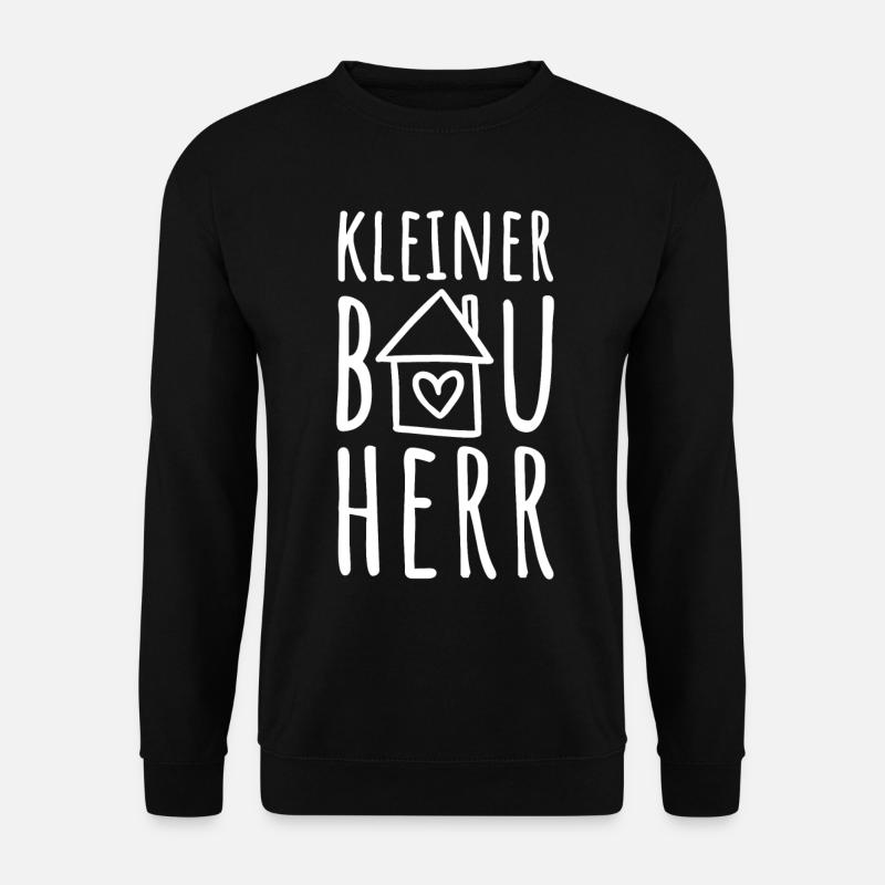 Kleiner Bauherr Sohn Haus bauen Baustelle Hausbau - Unisex Pullover - Schwarz