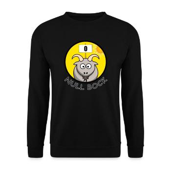Null Bock Kein Bock Schafbock Ziegenbock Geschenk - Unisex Pullover - Schwarz - Vorne - Alina (178cm) & Michal (187cm)