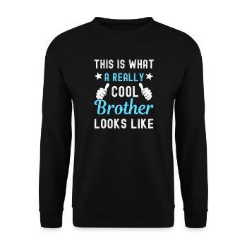 Brother - Unisex Sweatshirt - black - Front - Alina (178cm) & Michal (187cm)