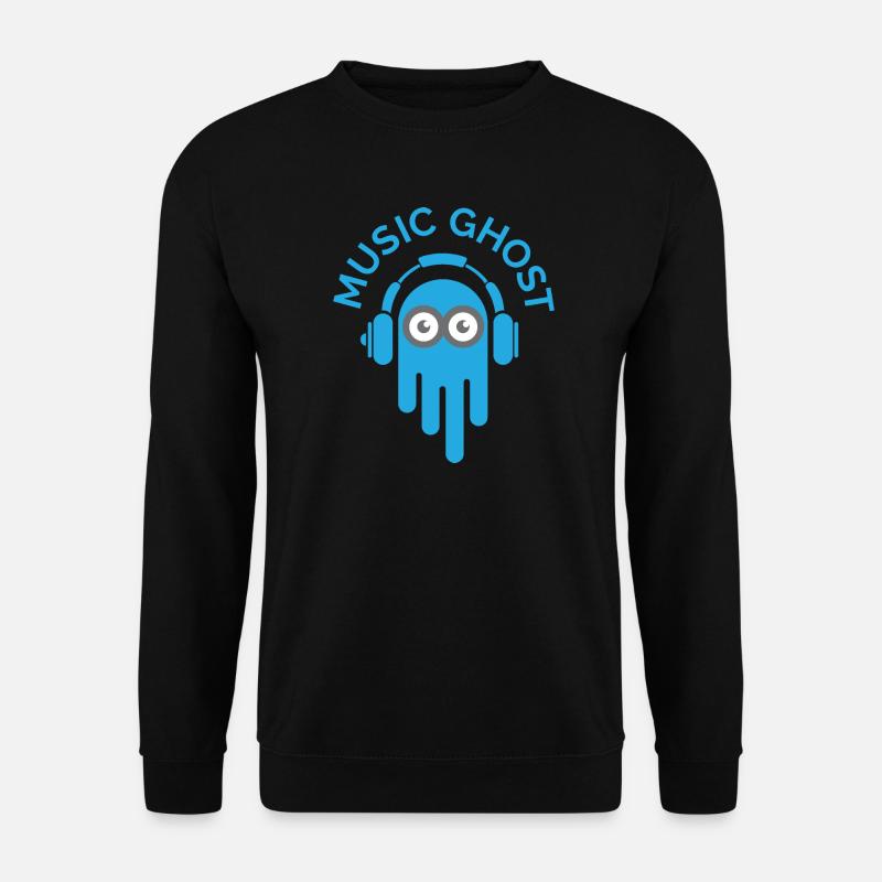 music ghost Symbol Logo icon lustig Gespenst Musik - Unisex Pullover - Schwarz