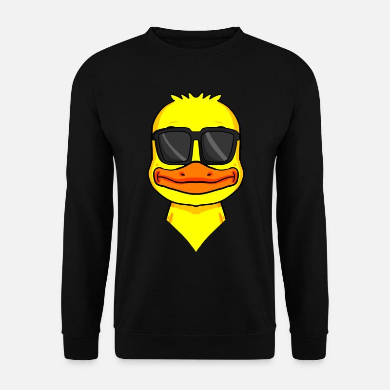 Cool duck with sunglasses - Unisex Sweatshirt - black