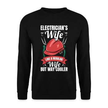 Elektriker Frau - Unisex Pullover - Schwarz - Vorne - Alina (178cm) & Michal (187cm)