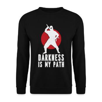 Darkness is my path - Unisex Sweatshirt - black - Front - Alina (178cm) & Michal (187cm)