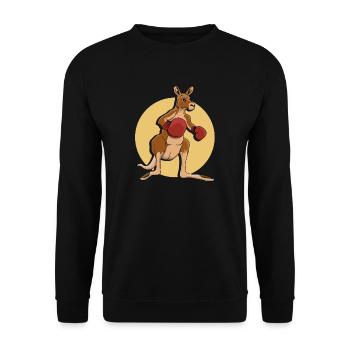 Kangaroo boxer - Unisex Sweatshirt - black - Front - Alina (178cm) & Michal (187cm)