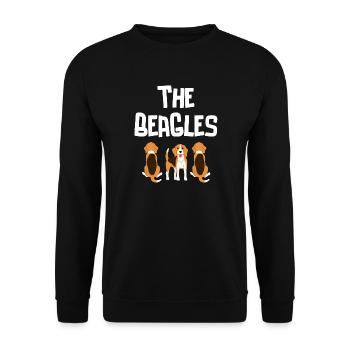 beagle, hunting, hunting dog - Unisex Sweatshirt - black - Front - Alina (178cm) & Michal (187cm)