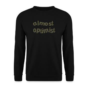 optimist 3 - Unisex Pullover - Schwarz - Vorne - Alina (178cm) & Michal (187cm)