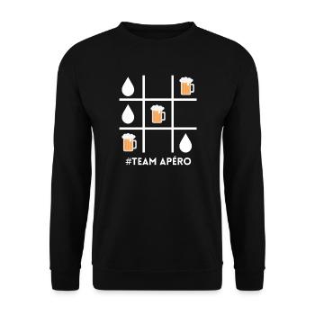 Apéro-Team, Bier, Bierfan - Unisex Pullover - Schwarz - Vorne - Alina (178cm) & Michal (187cm)