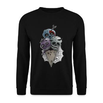 GothICECream Deluxe Eis - Unisex Sweatshirt - black - Front - Alina (178cm) & Michal (187cm)