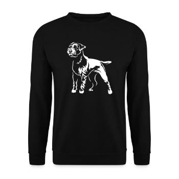 Parson Russell Terrier "BlackEdition" - Unisex Sweatshirt - black - Front - Alina (178cm) & Michal (187cm)